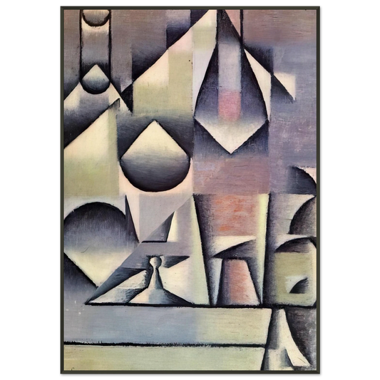 Juan Gris  BOTTLE AND PITCHER Framed Art Print  - Aluminum Frame - 21x29.7 cm / 8x12"