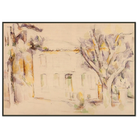 Paul Cezanne  House in Provence Framed Art Print  - Aluminum Frame - 21x29.7 cm / 8x12"