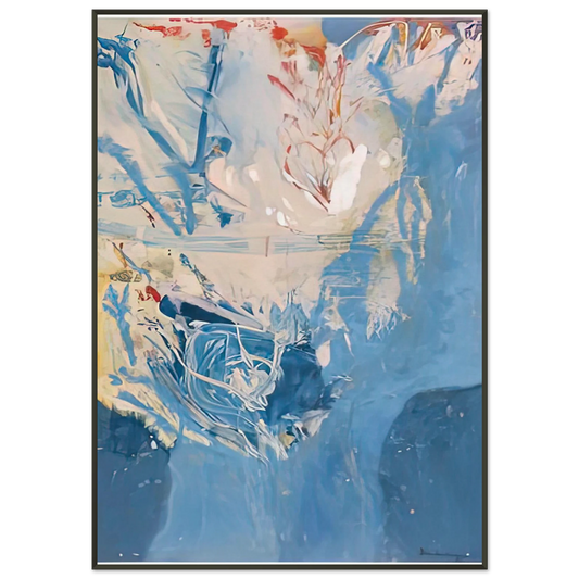 Helen Frankenthaler  Blue Territory 1955 Framed Art Print  - Aluminum Frame - 21x29.7 cm / 8x12"