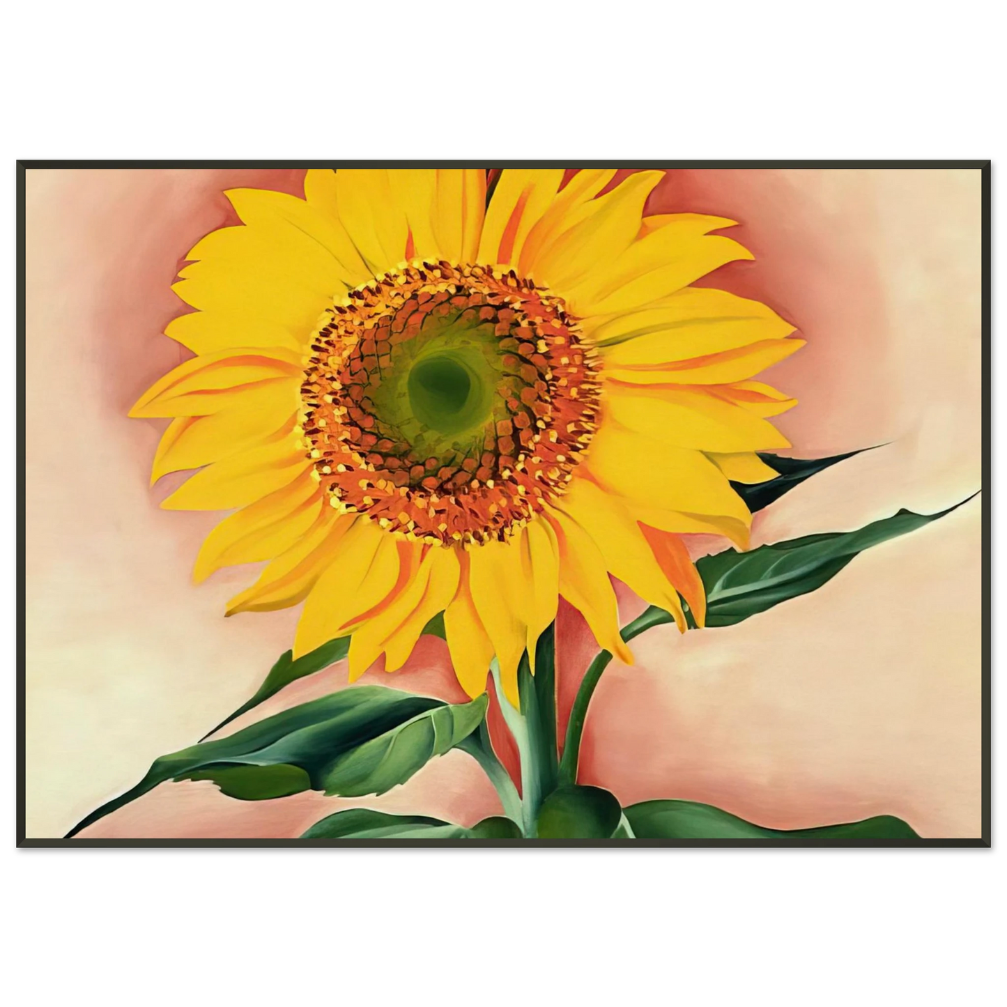 Georgia OKeeffe  A Sunflower from Maggie Framed Art Print  - Aluminum Frame - 21x29.7 cm / 8x12"