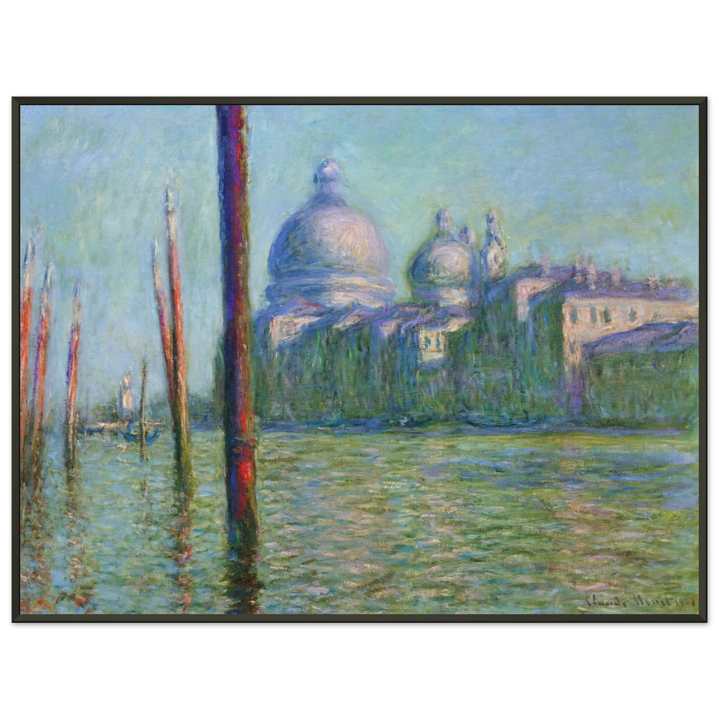 claude monet  The Grand Canal 03 Framed Art Print  - Aluminum Frame - 60x80 cm / 24x32 inches