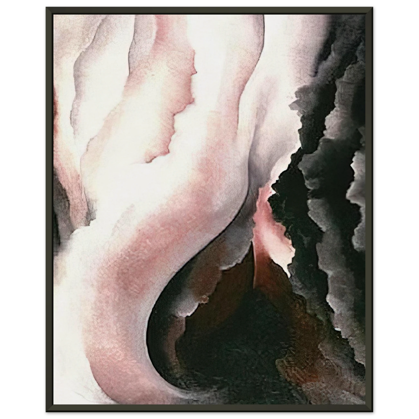 Georgia OKeeffe  Dark Iris 2 Framed Art Print  - Aluminum Frame - 40x50 cm / 16x20 inches