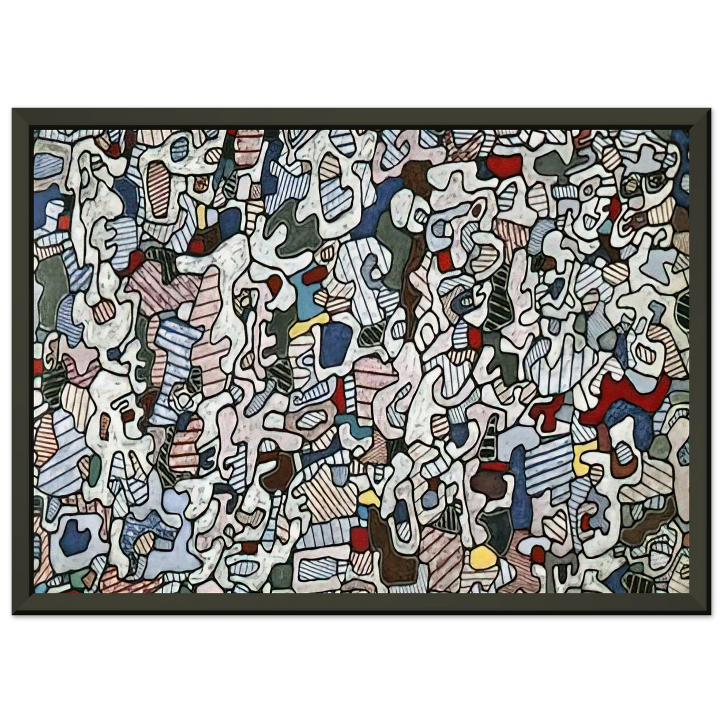 Jean Dubuffet  L HOURLOUPE 1966 Framed Art Print  - Aluminum Frame - 60x80 cm / 24x32 inches