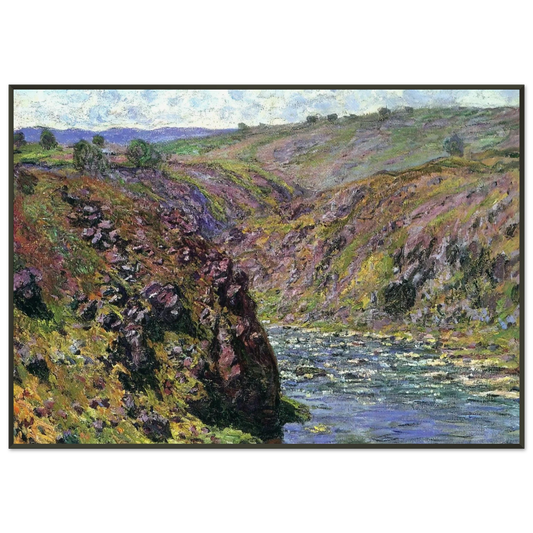 claude monet  Valley of the Creuse Sunlight Effect Framed Art Print  - Aluminum Frame - 21x29.7 cm / 8x12"