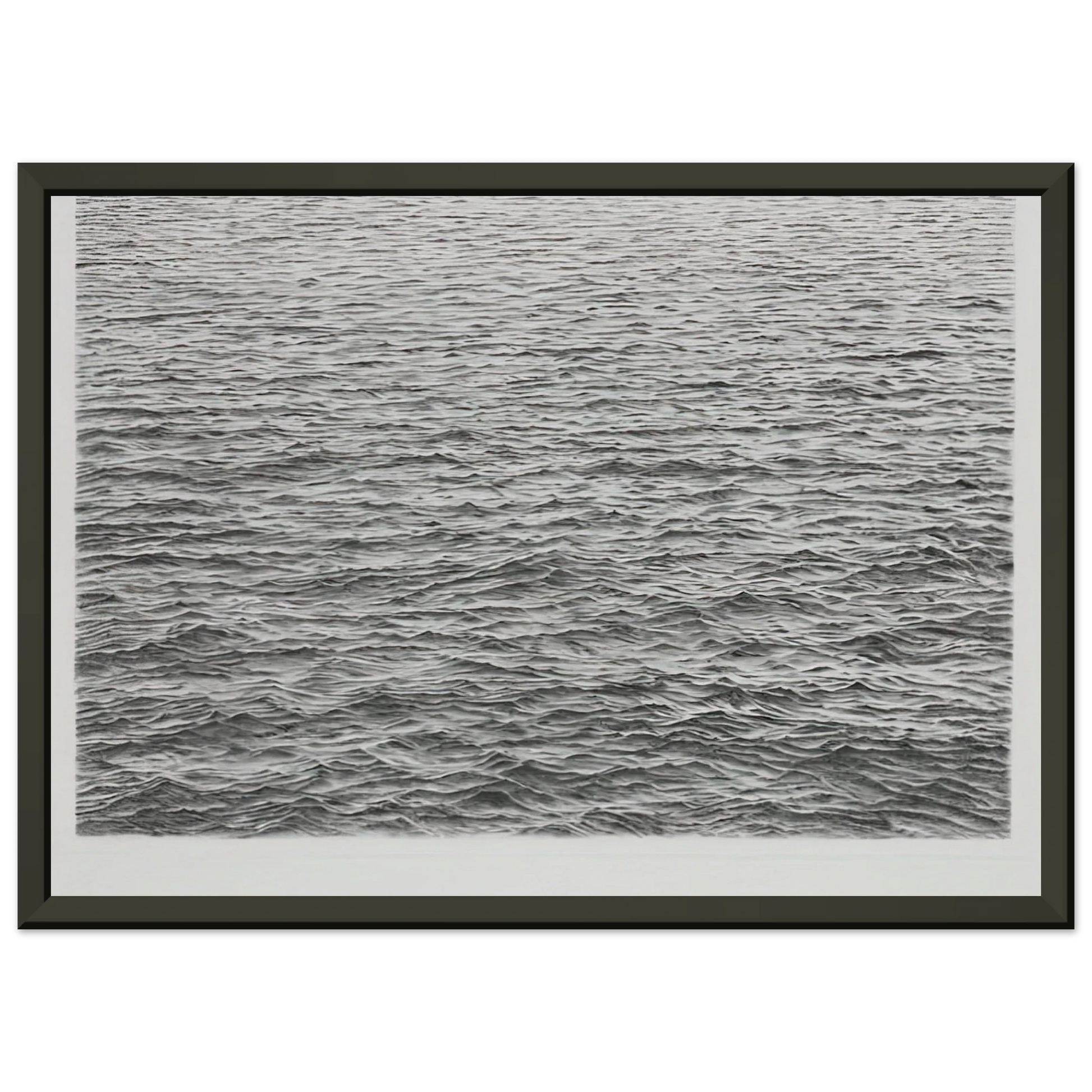 Vija Celmins  DRYPOINT OCEAN SURFACE 1983 Framed Art Print  - Aluminum Frame - 60x80 cm / 24x32 inches
