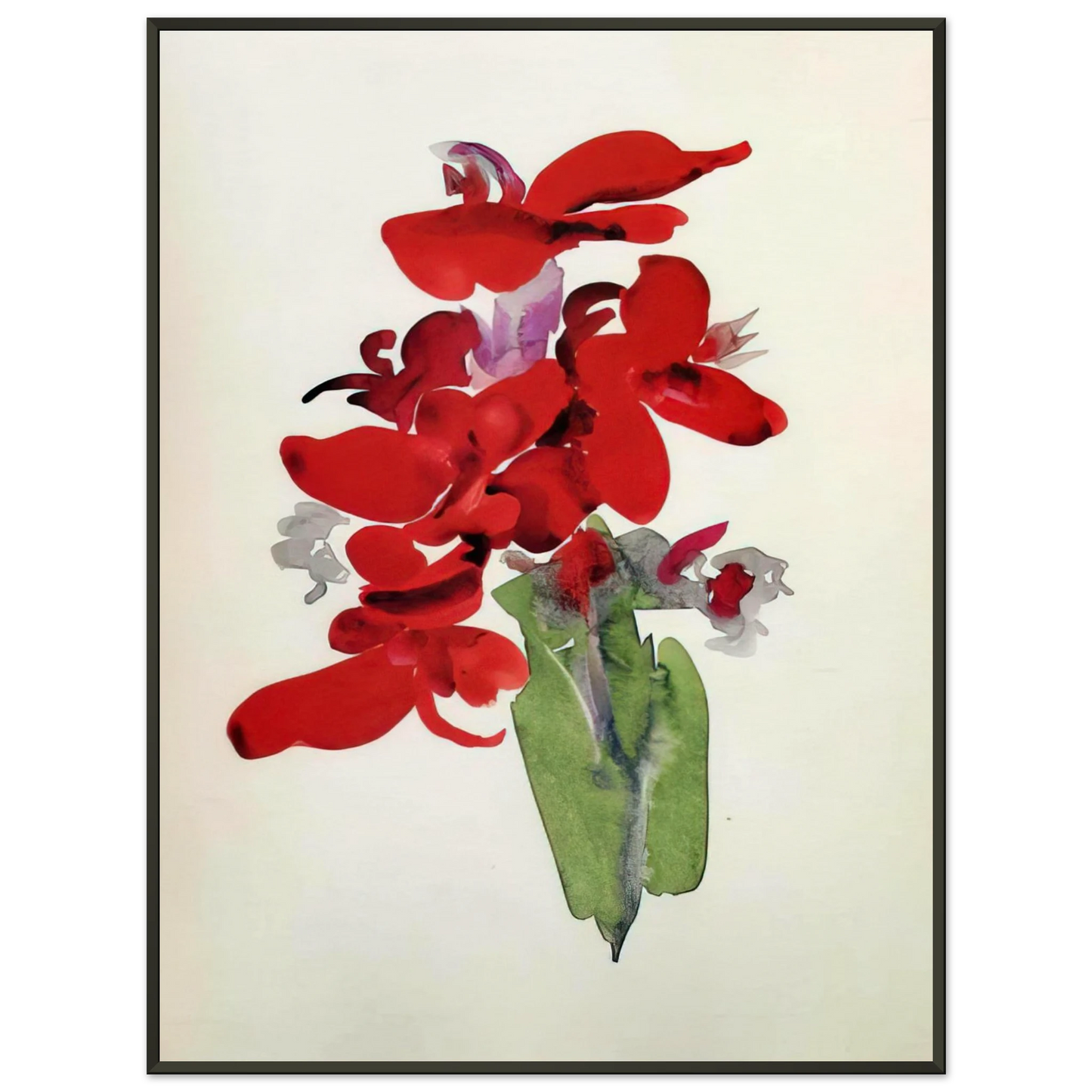 Georgia OKeeffe  Red Canna Framed Art Print  - Aluminum Frame - 60x80 cm / 24x32 inches
