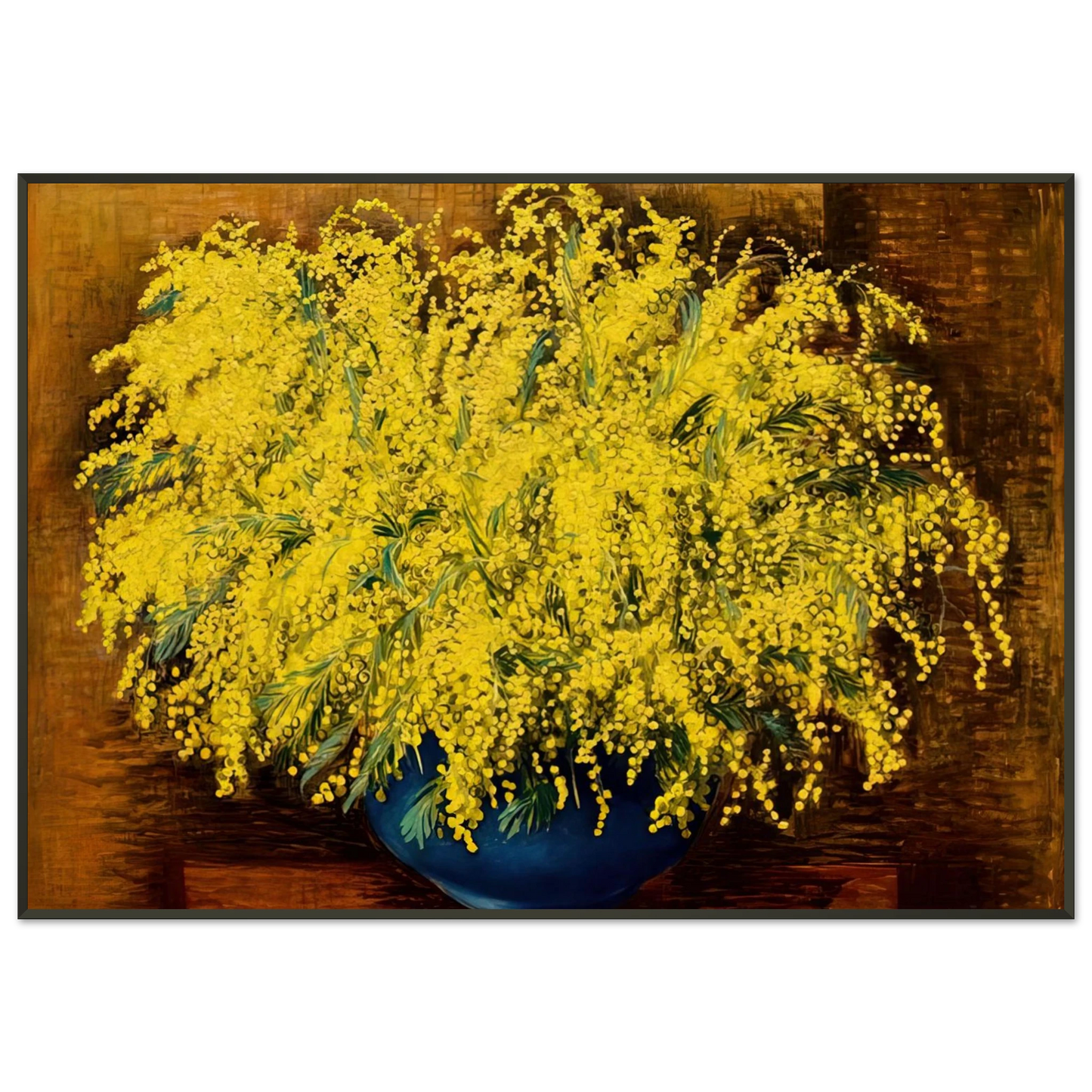 Moise Kisling  MIMOSAS 1939 Framed Art Print  - Aluminum Frame - 21x29.7 cm / 8x12"