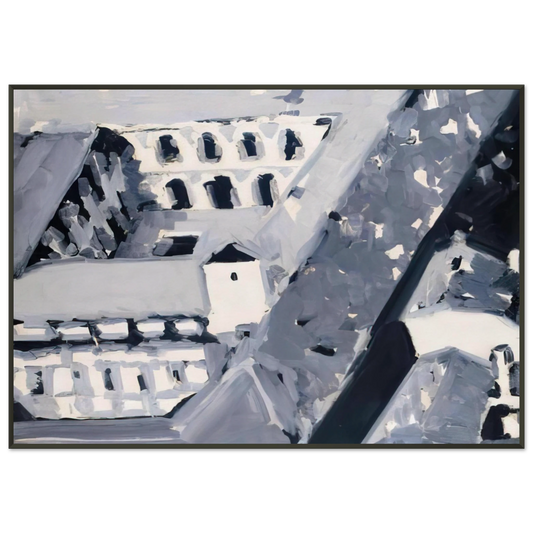 Gerhard Richter  TOWNSCAPE M5 1968 Framed Art Print  - Aluminum Frame - 21x29.7 cm / 8x12"