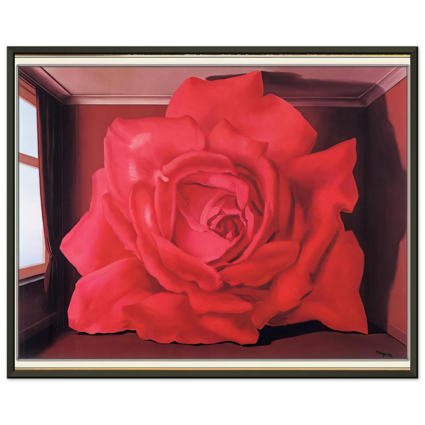 Rene Magritte  THE TOMB OF THE WRESTLERS 1960 Framed Art Print  - Aluminum Frame - 60x80 cm / 24x32 inches