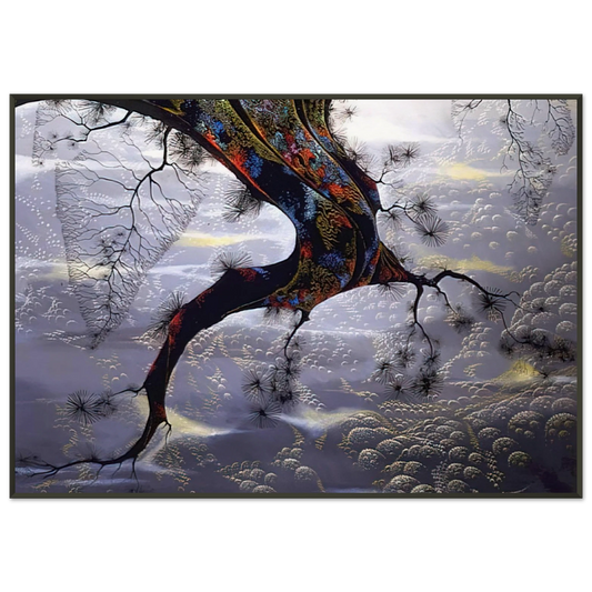 Eyvind Earle  Pine Branch Framed Art Print  - Aluminum Frame - 21x29.7 cm / 8x12"