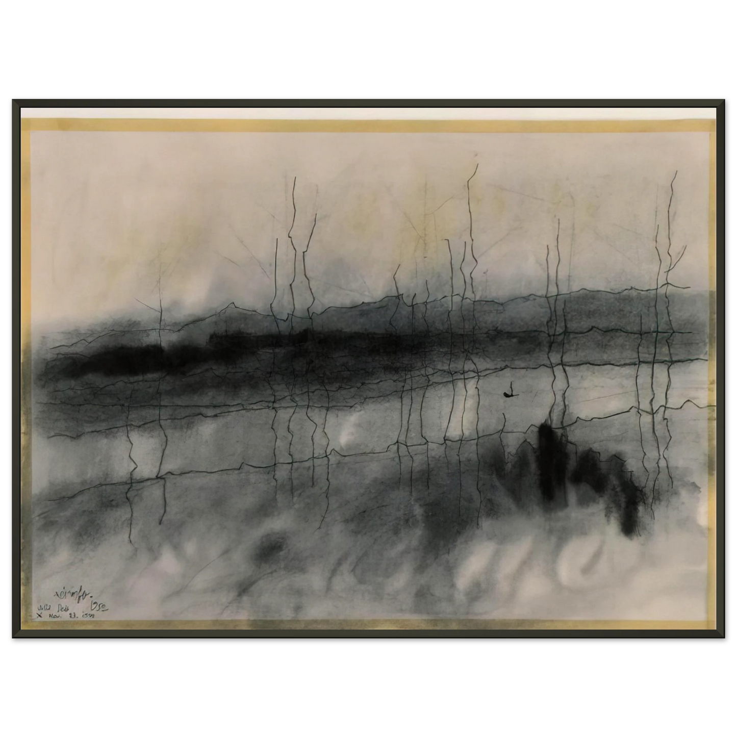 Lyonel Feininger  MYSTIC RIVER 1951 Framed Art Print  - Aluminum Frame - 40x50 cm / 16x20 inches