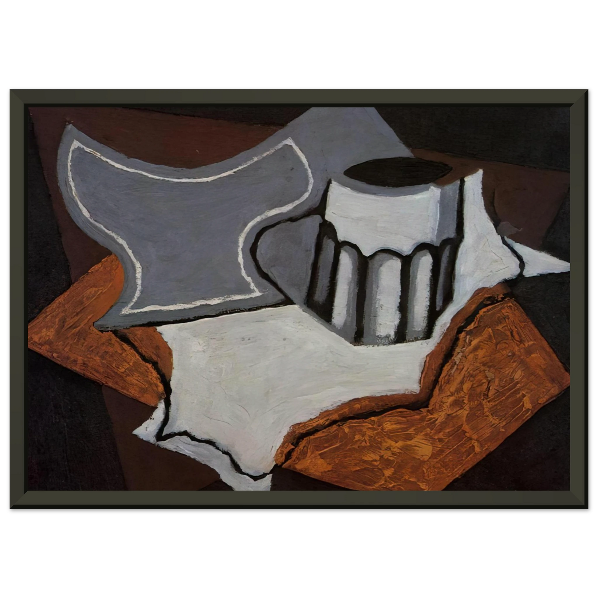 Juan Gris  THE GOBLET 1927 Framed Art Print  - Aluminum Frame - 40x50 cm / 16x20 inches