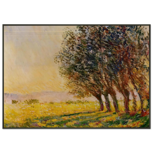 claude monet  Willows at Sunset Framed Art Print  - Aluminum Frame - 21x29.7 cm / 8x12"