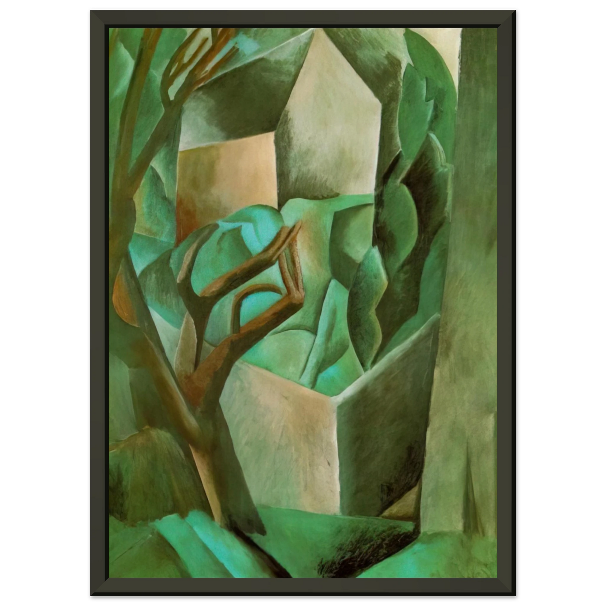 Pablo Picasso  House in the garden Framed Art Print  - Aluminum Frame - 40x50 cm / 16x20 inches
