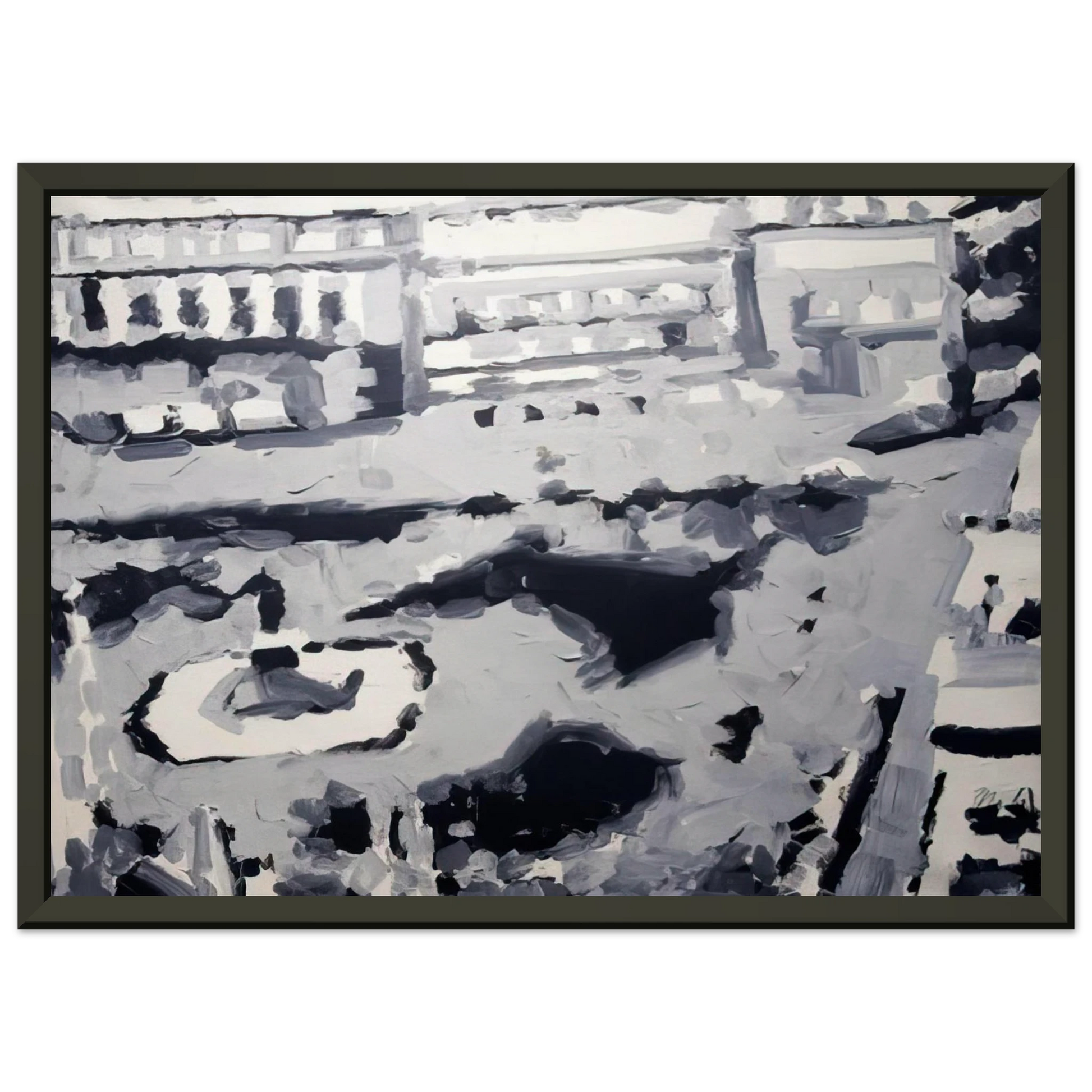 Gerhard Richter  TOWNSCAPE M6 1968 Framed Art Print  - Aluminum Frame - 40x50 cm / 16x20 inches