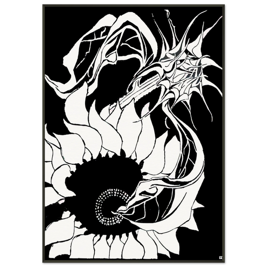 MC Escher  SUNFLOWERS Framed Art Print  - Aluminum Frame - 21x29.7 cm / 8x12"