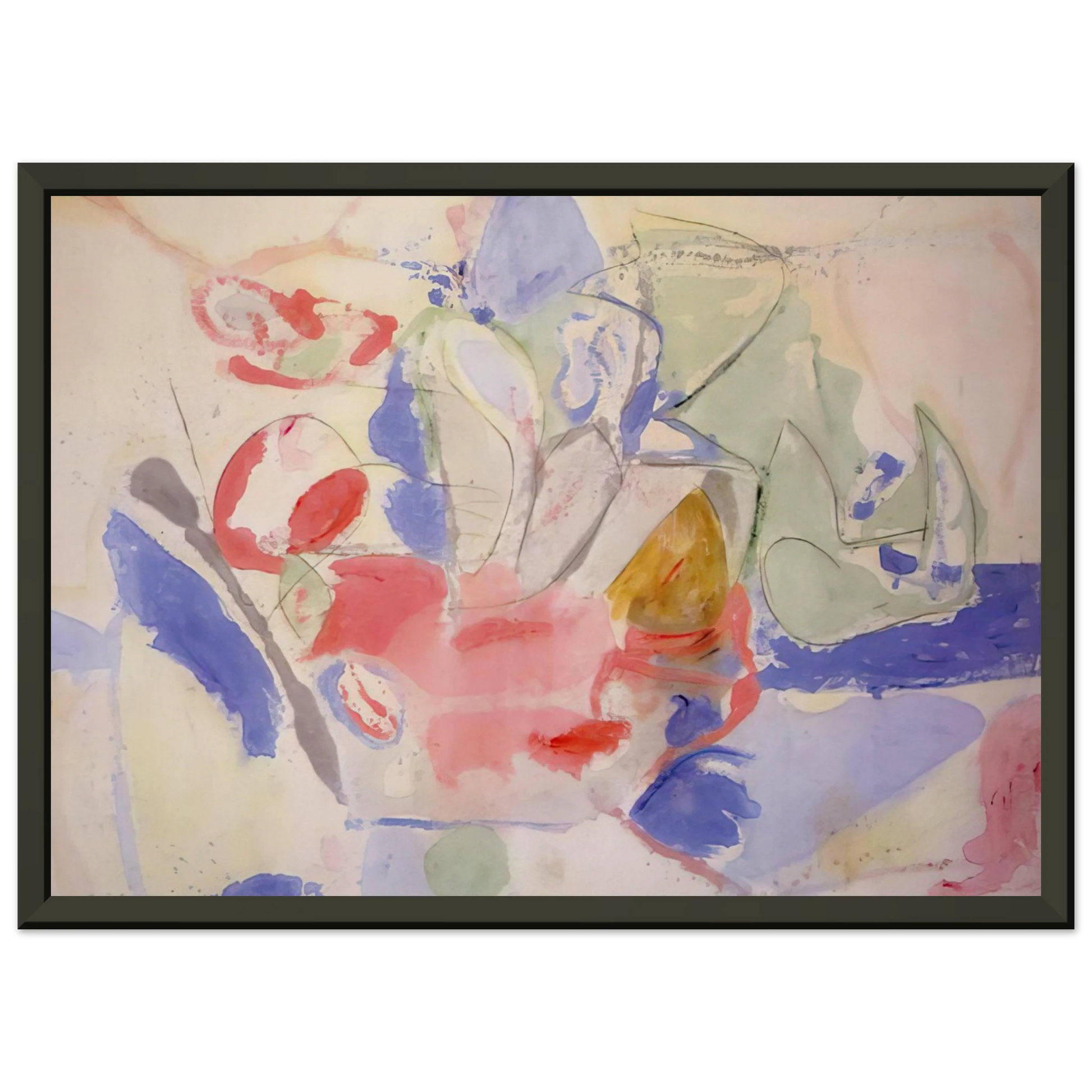 Helen Frankenthaler  Mountains and Sea  1952 Framed Art Print  - Aluminum Frame - 60x80 cm / 24x32 inches
