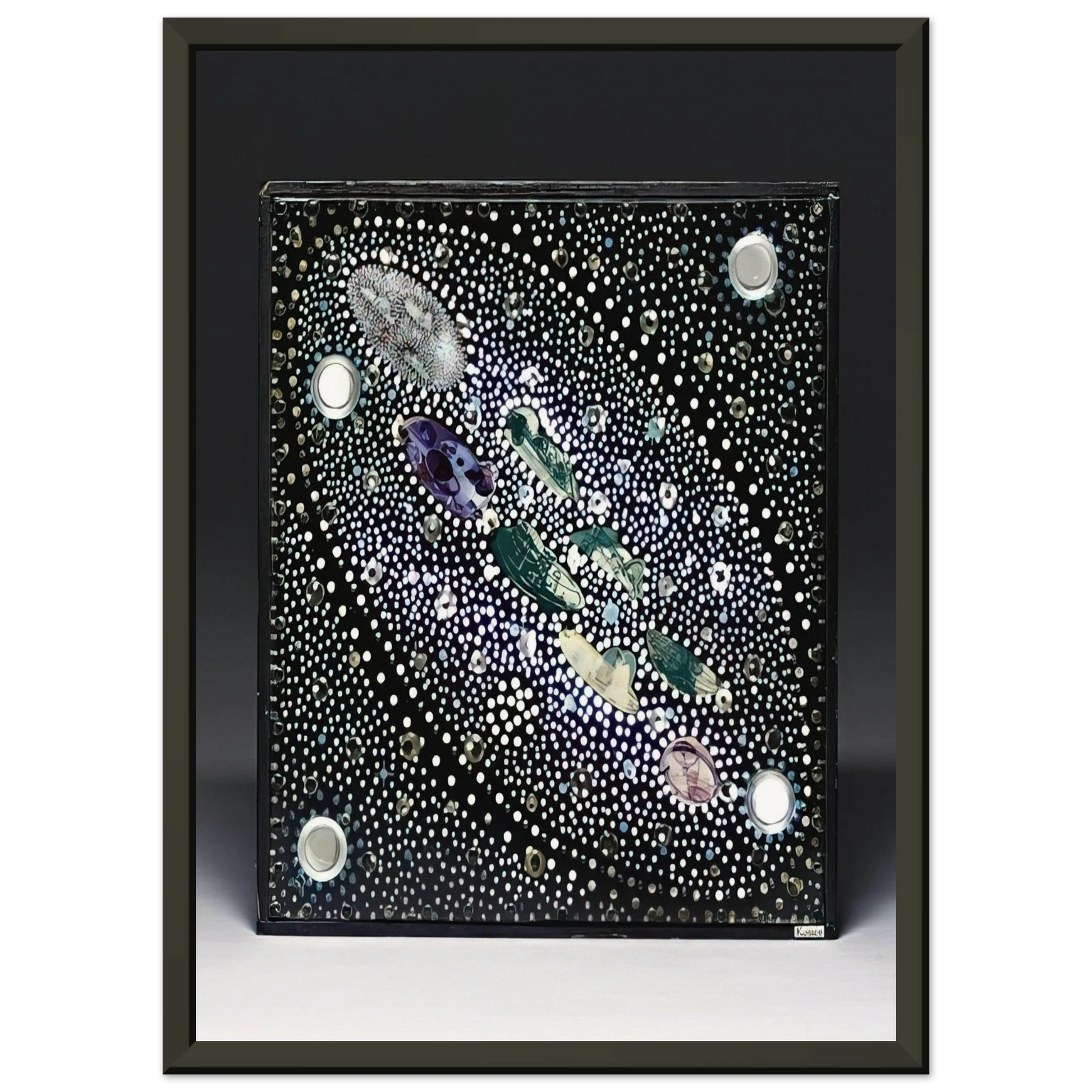 Gyula Kosice  Constelacion y Habitat Hidroespacial  1980 Framed Art Print  - Aluminum Frame - 40x50 cm / 16x20 inches