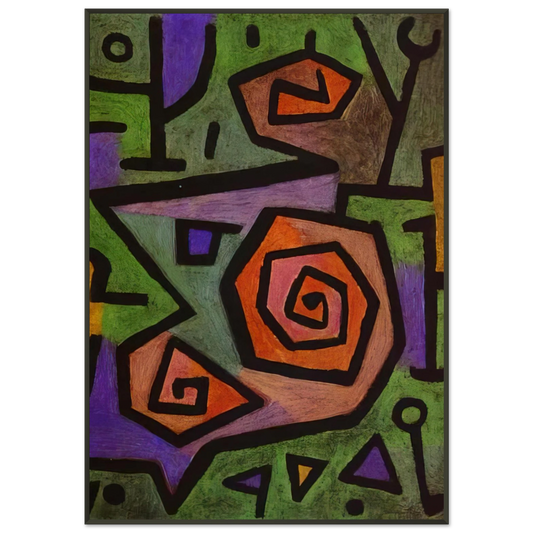 Paul Klee  HEROIC ROSES 1938 Framed Art Print  - Aluminum Frame - 21x29.7 cm / 8x12"