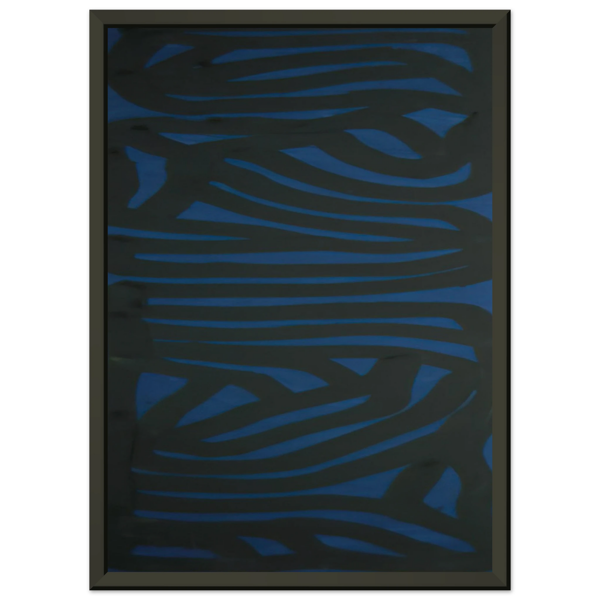 Sol LeWitt  Blue Vertical Framed Art Print  - Aluminum Frame - 40x50 cm / 16x20 inches