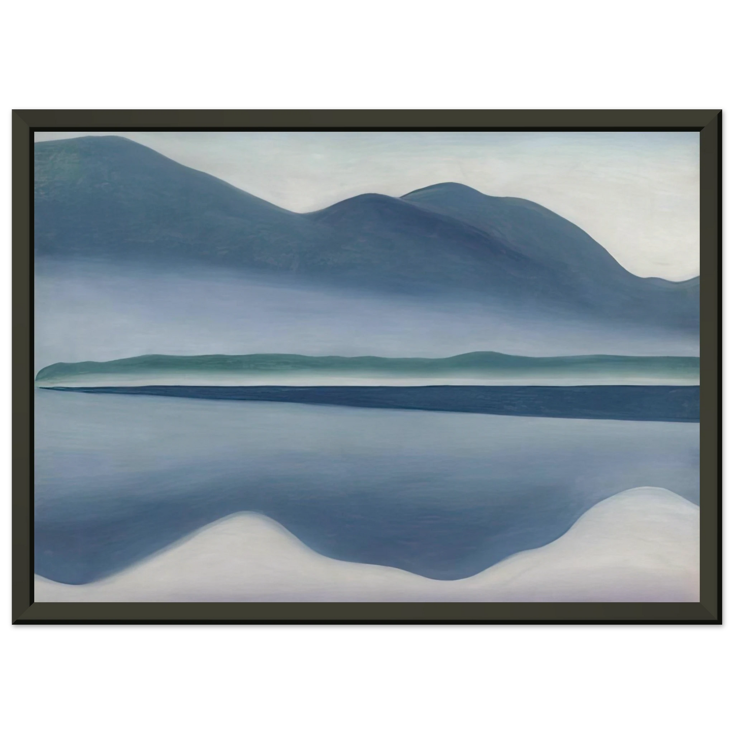 Georgia OKeeffe  Lake George  formerly Reflection Seascape  Framed Art Print  - Aluminum Frame - 70x100 cm / 28x40 inches