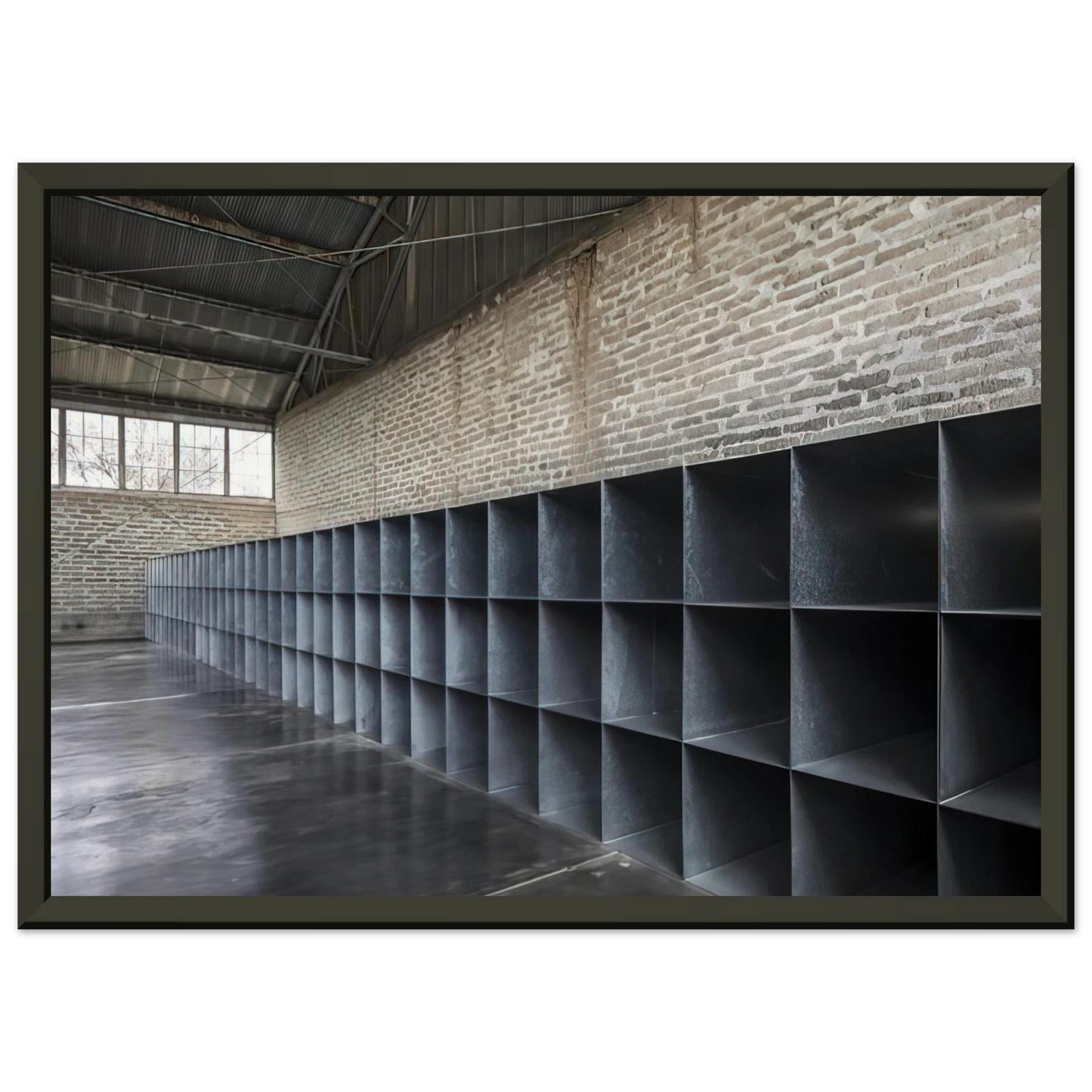 Donald Judd  Untitled The Block  1969 Framed Art Print  - Aluminum Frame - 40x50 cm / 16x20 inches
