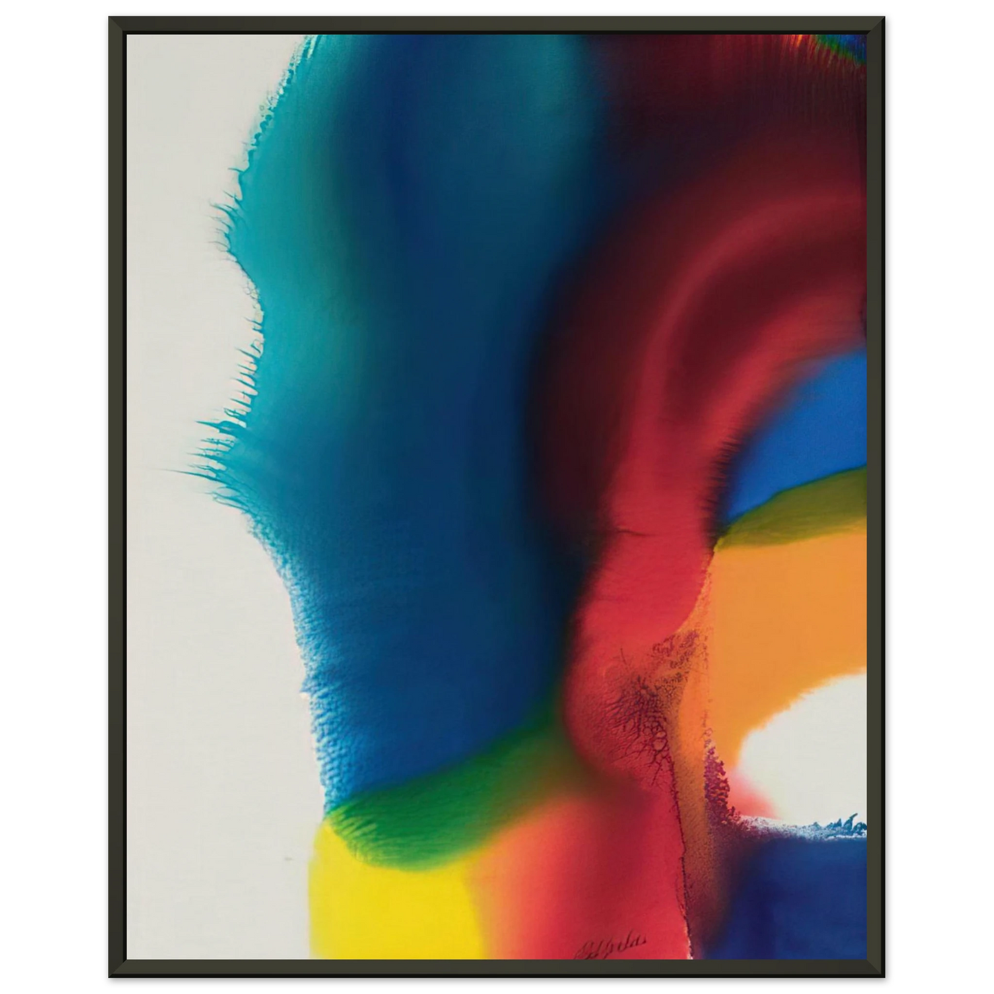 Paul Jenkins  Rainbow Bleed Framed Art Print  - Aluminum Frame - 40x50 cm / 16x20 inches