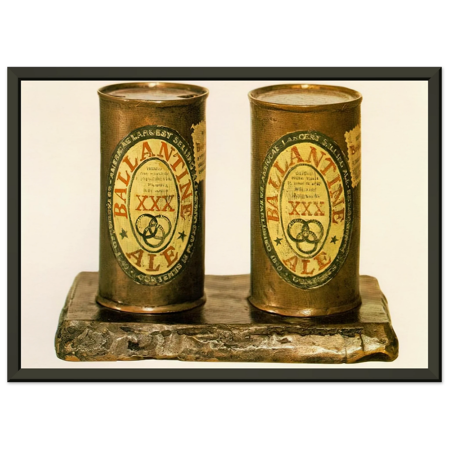 Jasper Johns  ALE CANS 1964 Framed Art Print  - Aluminum Frame - 40x50 cm / 16x20 inches
