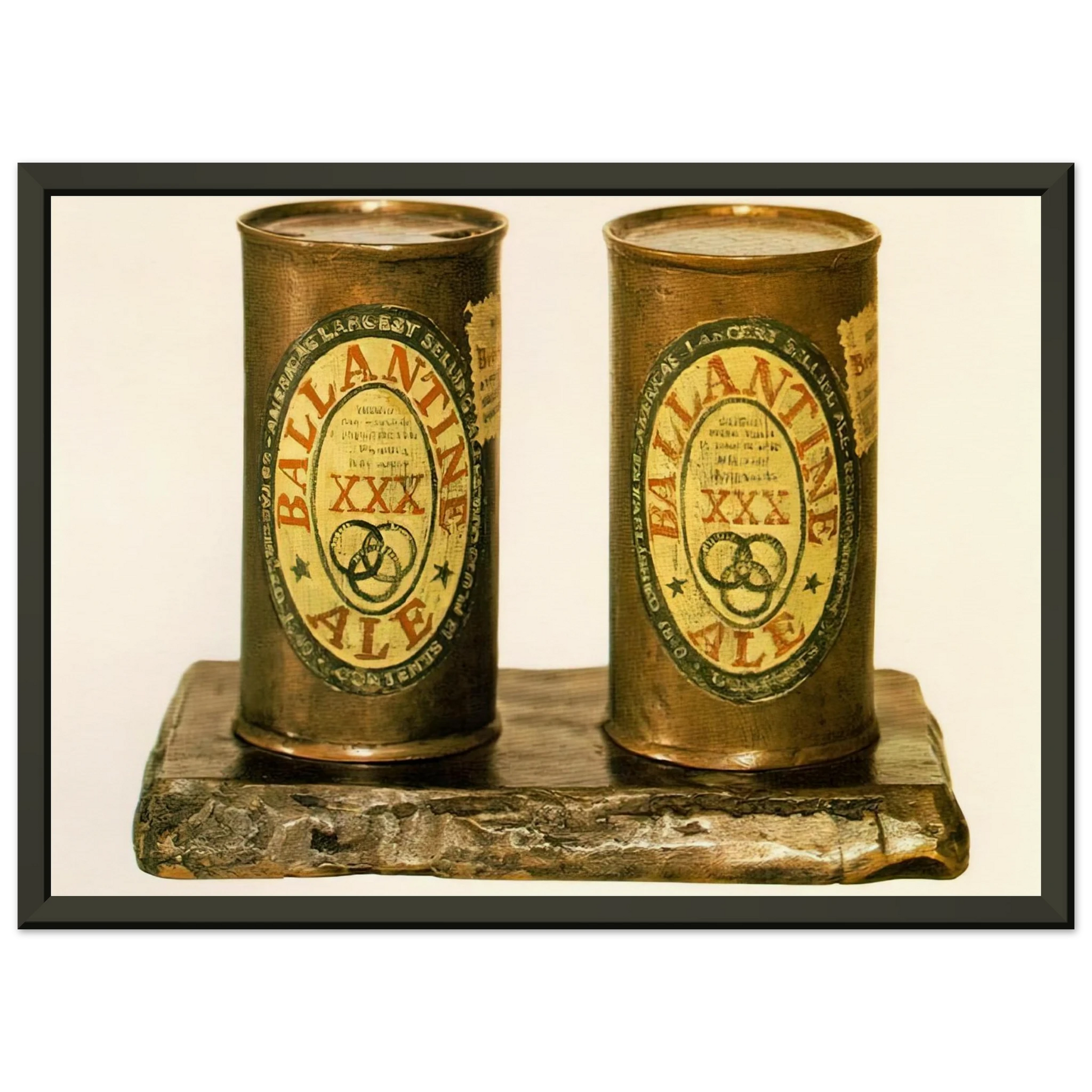 Jasper Johns  ALE CANS 1964 Framed Art Print  - Aluminum Frame - 40x50 cm / 16x20 inches
