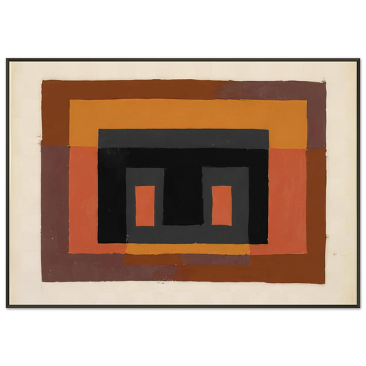 Josef Albers  STUDY FOR VARIANT 1947 Framed Art Print  - Aluminum Frame - 21x29.7 cm / 8x12"