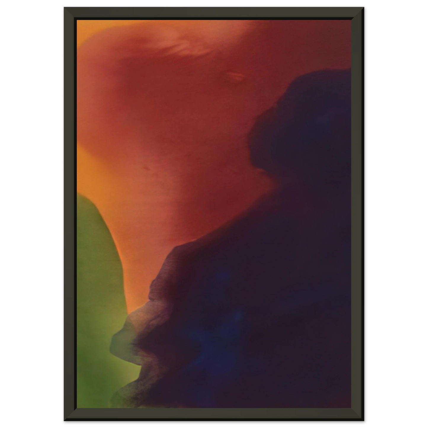 Helen Frankenthaler  Blue Atmosphere III  1963 Framed Art Print  - Aluminum Frame - 40x50 cm / 16x20 inches
