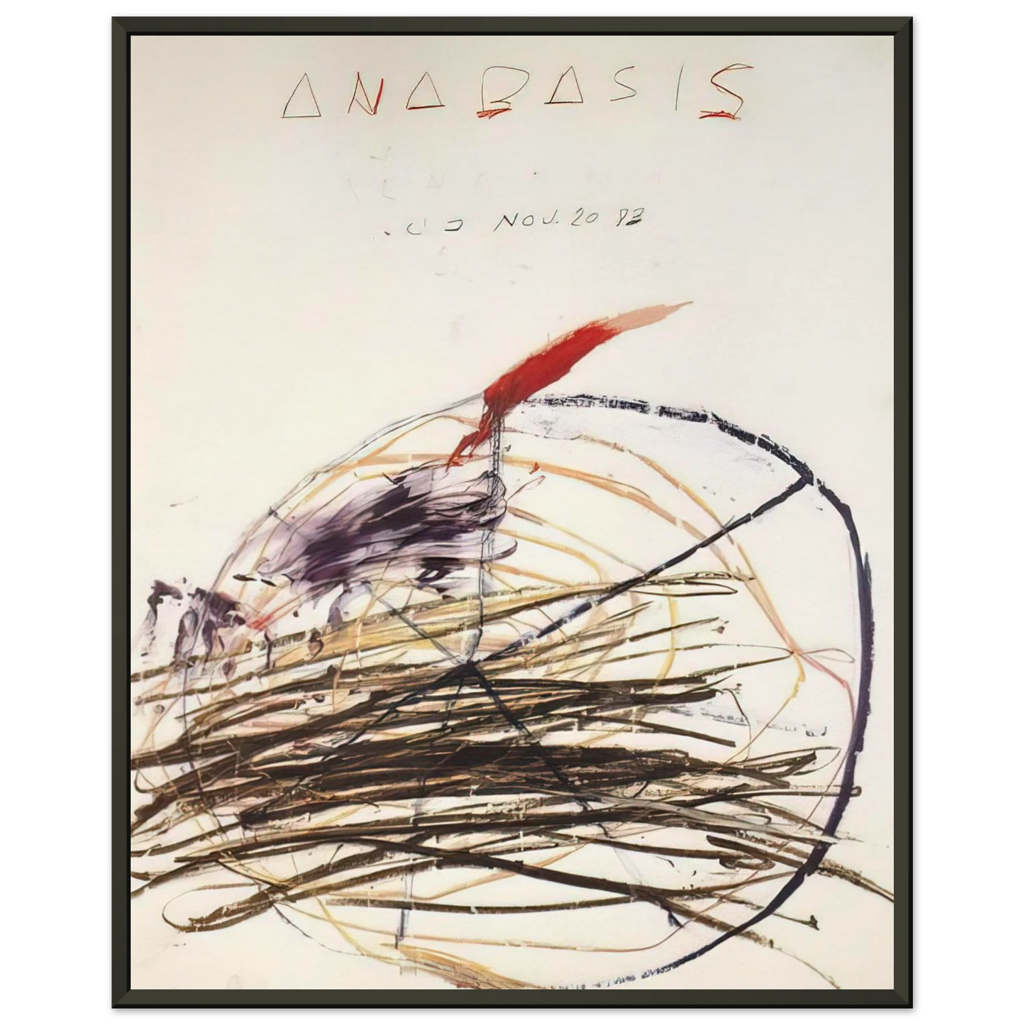 Cy Twombly  Anabasis  Xenephon  Framed Art Print  - Aluminum Frame - 60x80 cm / 24x32 inches