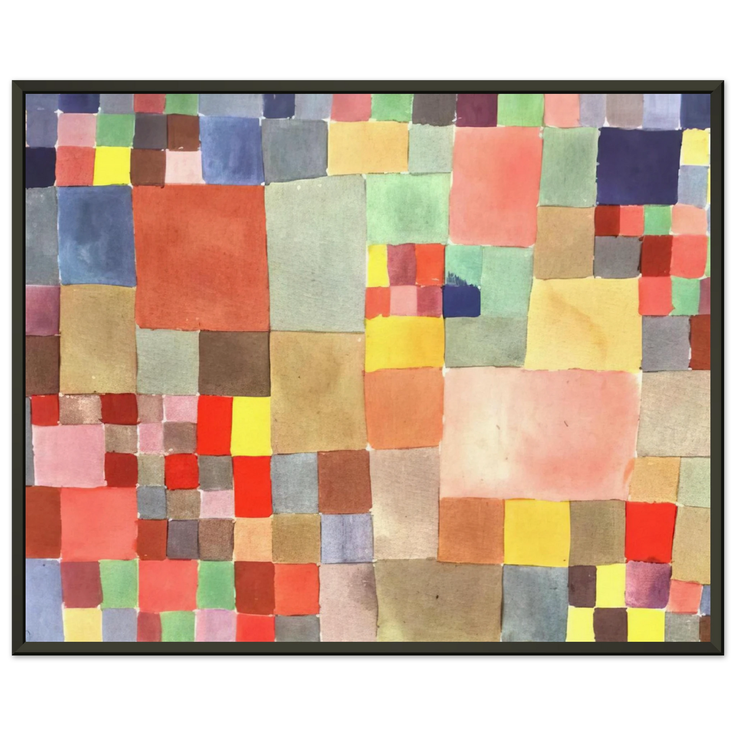 Paul Klee  FLORA ON SAND 1927 Framed Art Print  - Aluminum Frame - 40x50 cm / 16x20 inches