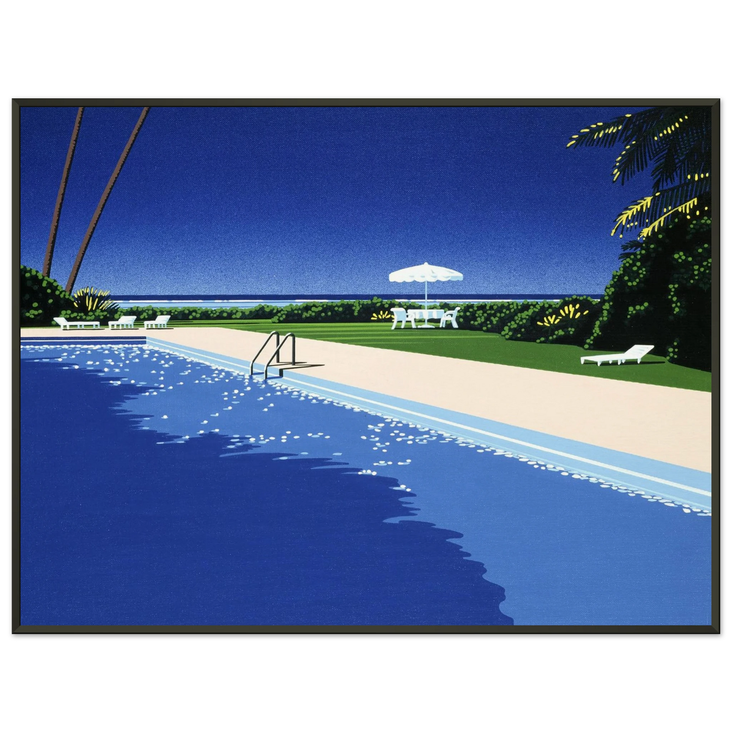 Hiroshi Nagai  Deck Framed Art Print  - Aluminum Frame - 70x100 cm / 28x40 inches