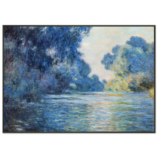claude monet  Morning on the Seine at Giverny 02 Framed Art Print  - Aluminum Frame - 21x29.7 cm / 8x12"