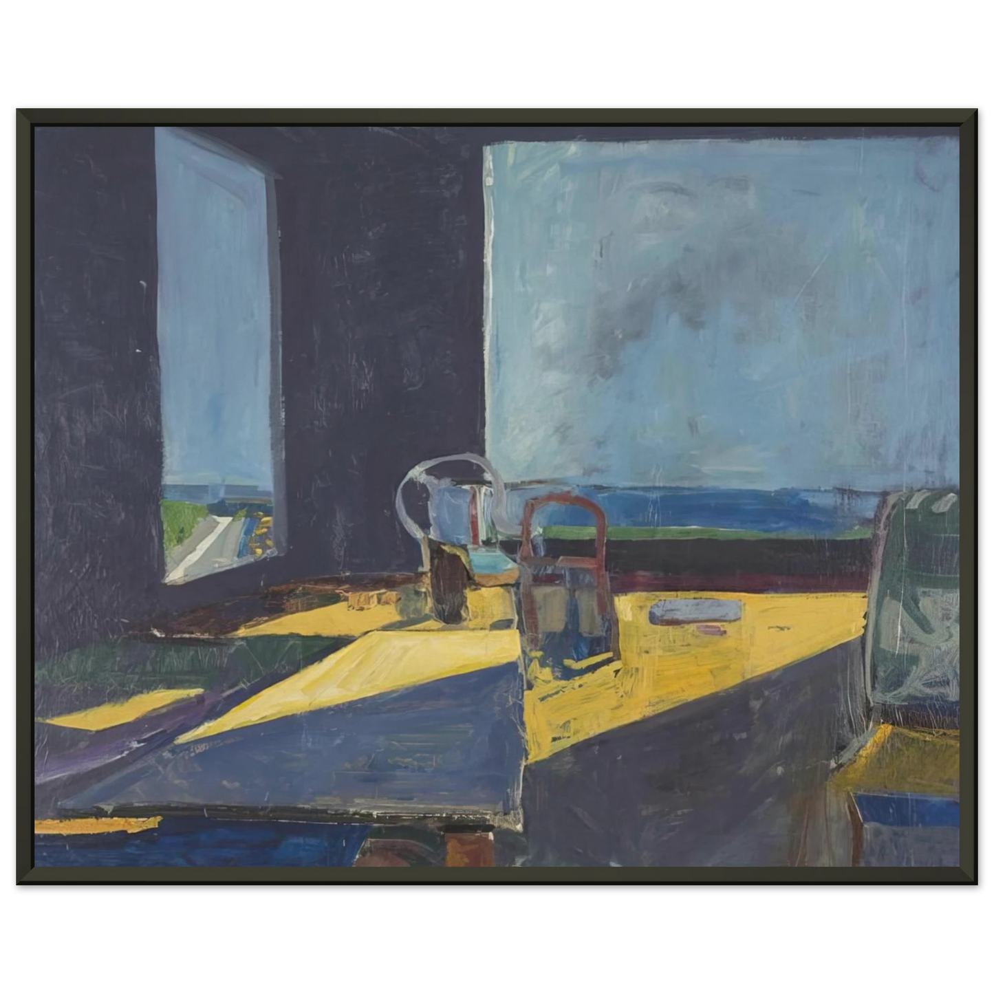 Richard Diebenkorn  Interior with View of the Ocean Framed Art Print  - Aluminum Frame - 70x100 cm / 28x40 inches