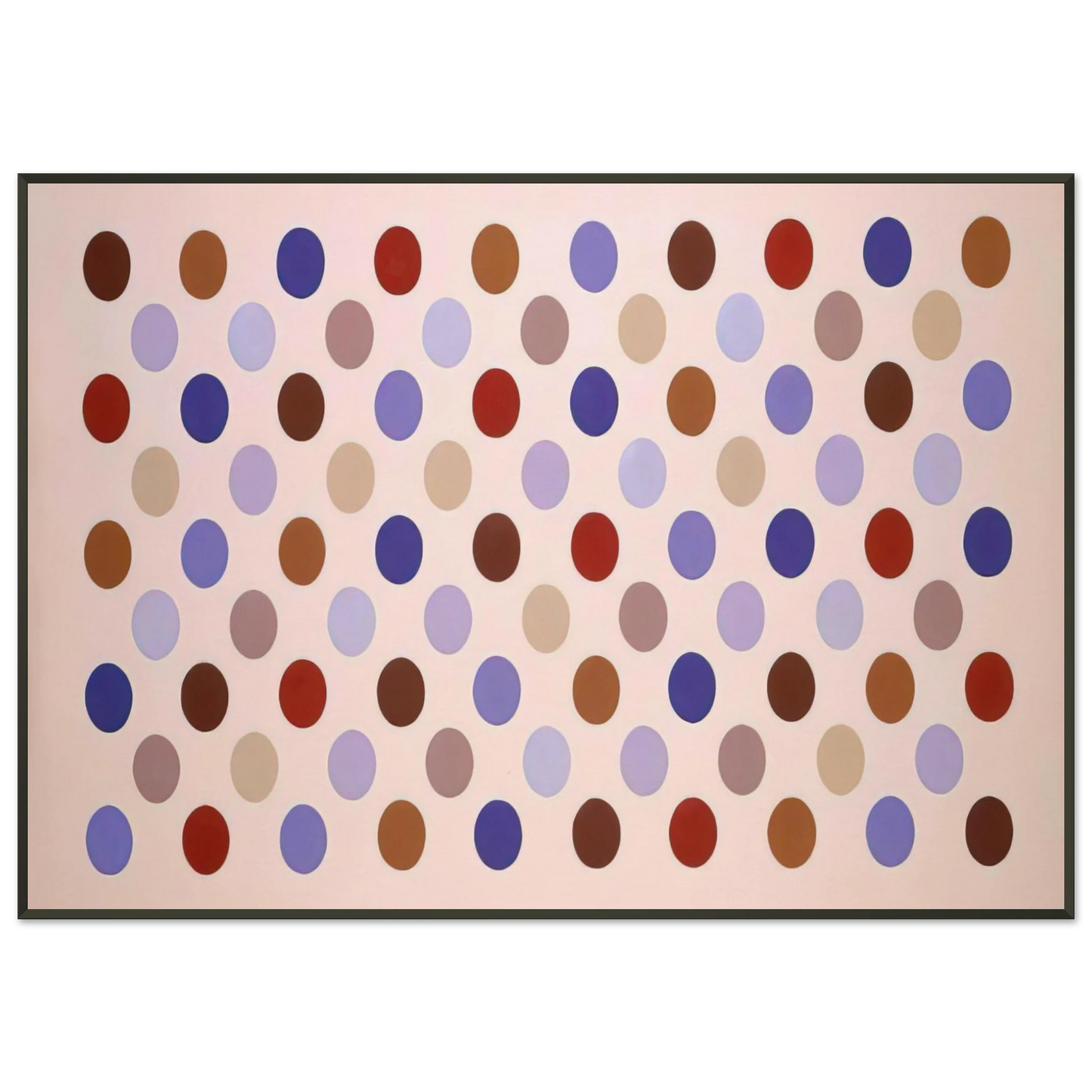Thomas Downing  Grid 8  1969 Framed Art Print  - Aluminum Frame - 21x29.7 cm / 8x12"