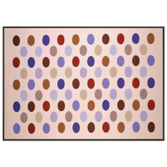 Thomas Downing  Grid 8  1969 Framed Art Print  - Aluminum Frame - 21x29.7 cm / 8x12"