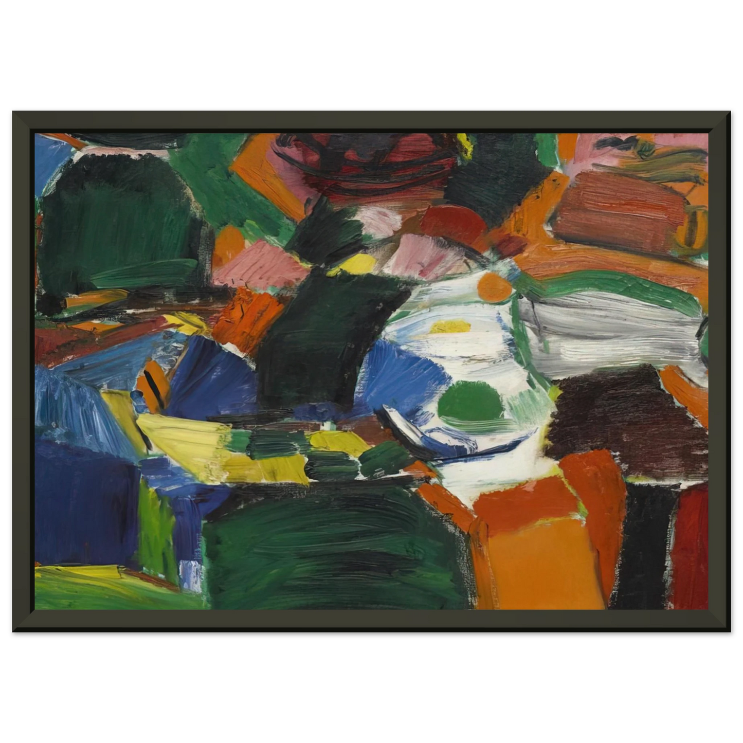 Grace Hartigan  ORCHARD STREET 2 1957 Framed Art Print  - Aluminum Frame - 60x80 cm / 24x32 inches