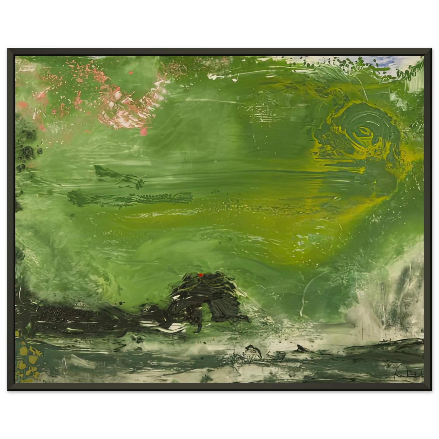 Helen Frankenthaler  Overture 1992 Framed Art Print  - Aluminum Frame - 70x100 cm / 28x40 inches