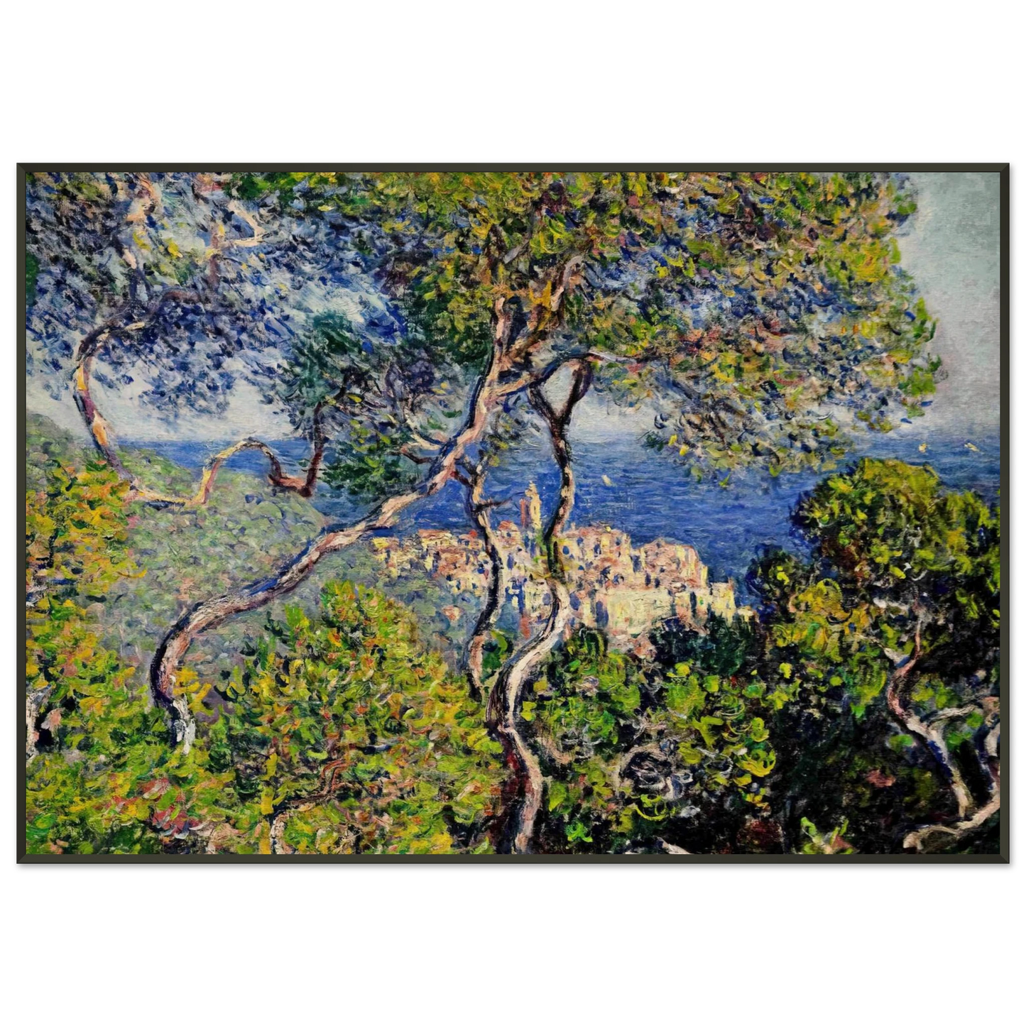 claude monet  Bordighera Framed Art Print  - Aluminum Frame - 21x29.7 cm / 8x12"