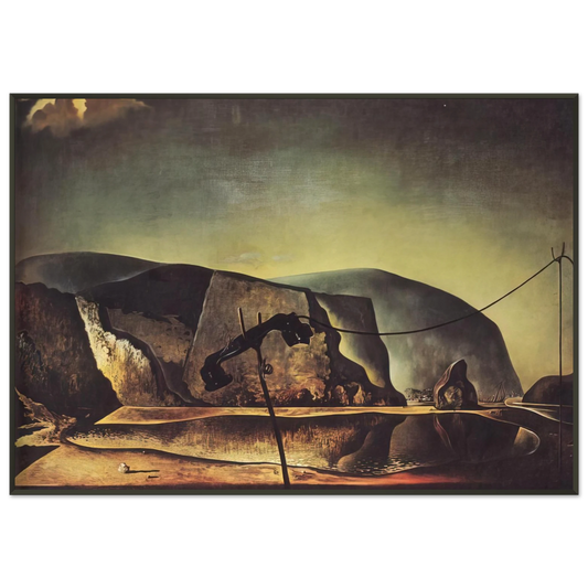 Salvador Dali  MOUNTAIN LAKE Framed Art Print  - Aluminum Frame - 21x29.7 cm / 8x12"