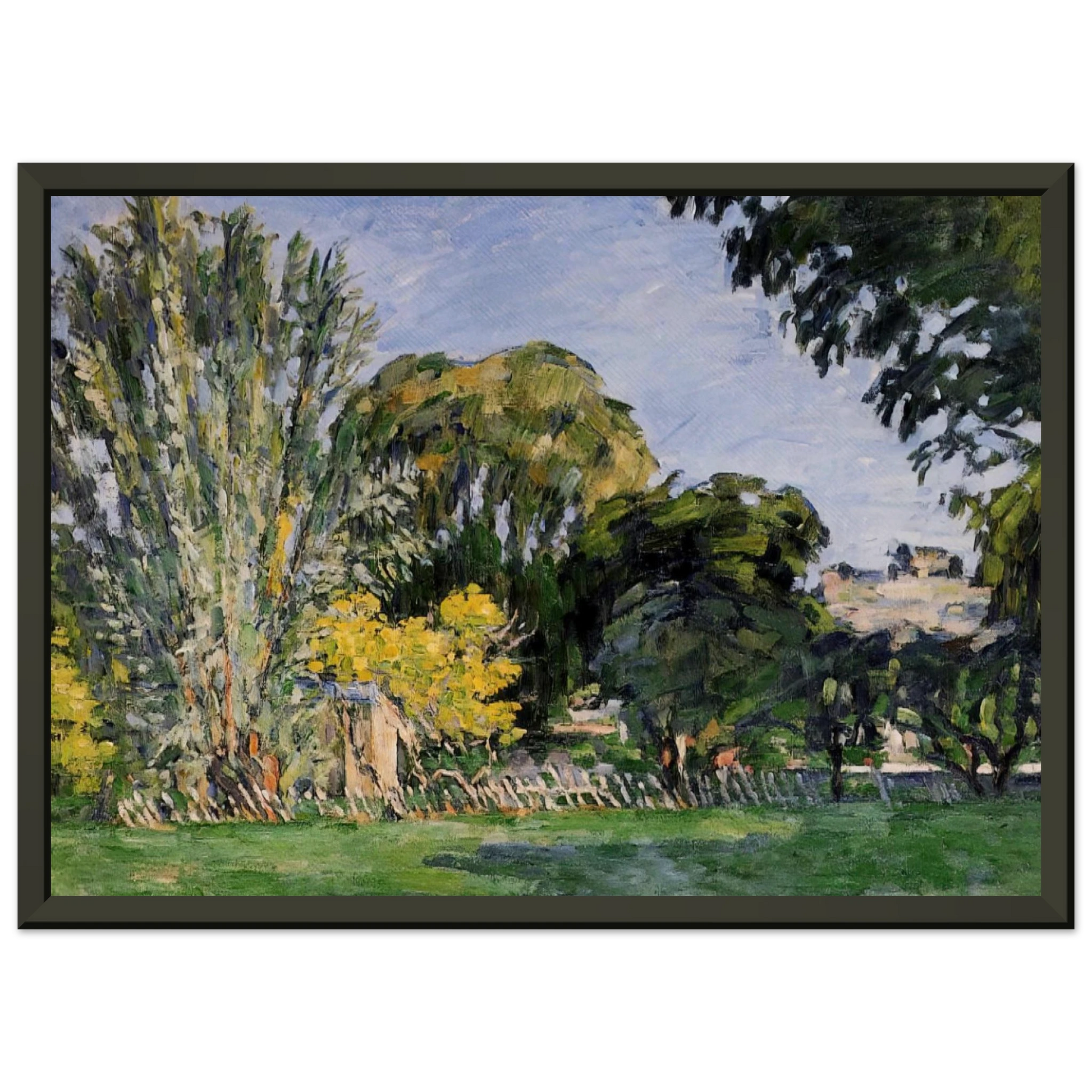 Paul Cezanne  The Trees of Jas de Bouffan Framed Art Print  - Aluminum Frame - 40x50 cm / 16x20 inches