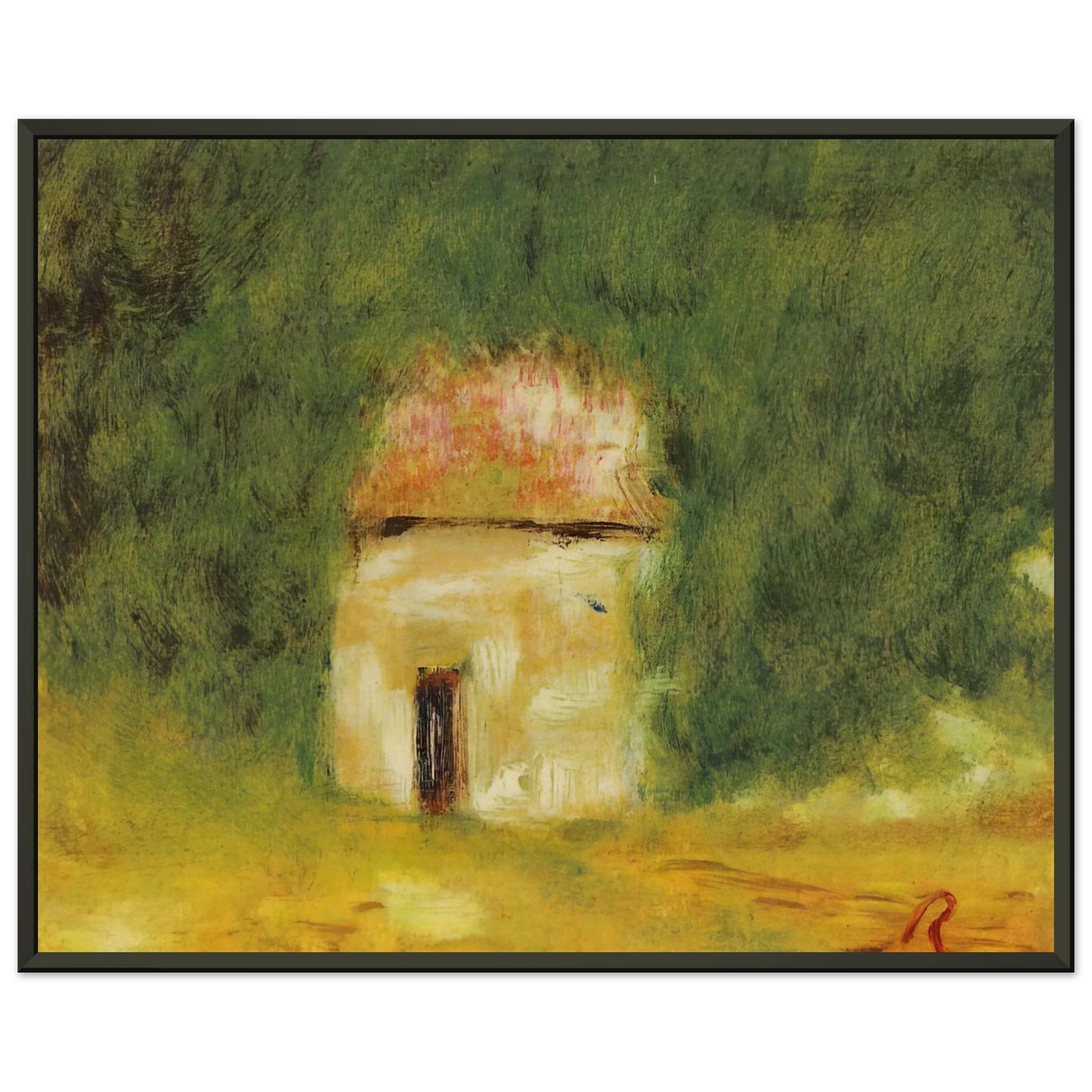 PierreAuguste Renoir  The Little House Framed Art Print  - Aluminum Frame - 40x50 cm / 16x20 inches