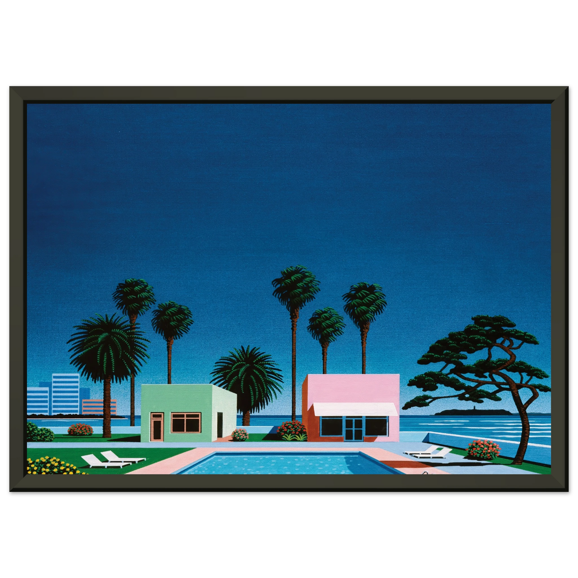 Hiroshi Nagai  Pacific Breeze Framed Art Print  - Aluminum Frame - 40x50 cm / 16x20 inches