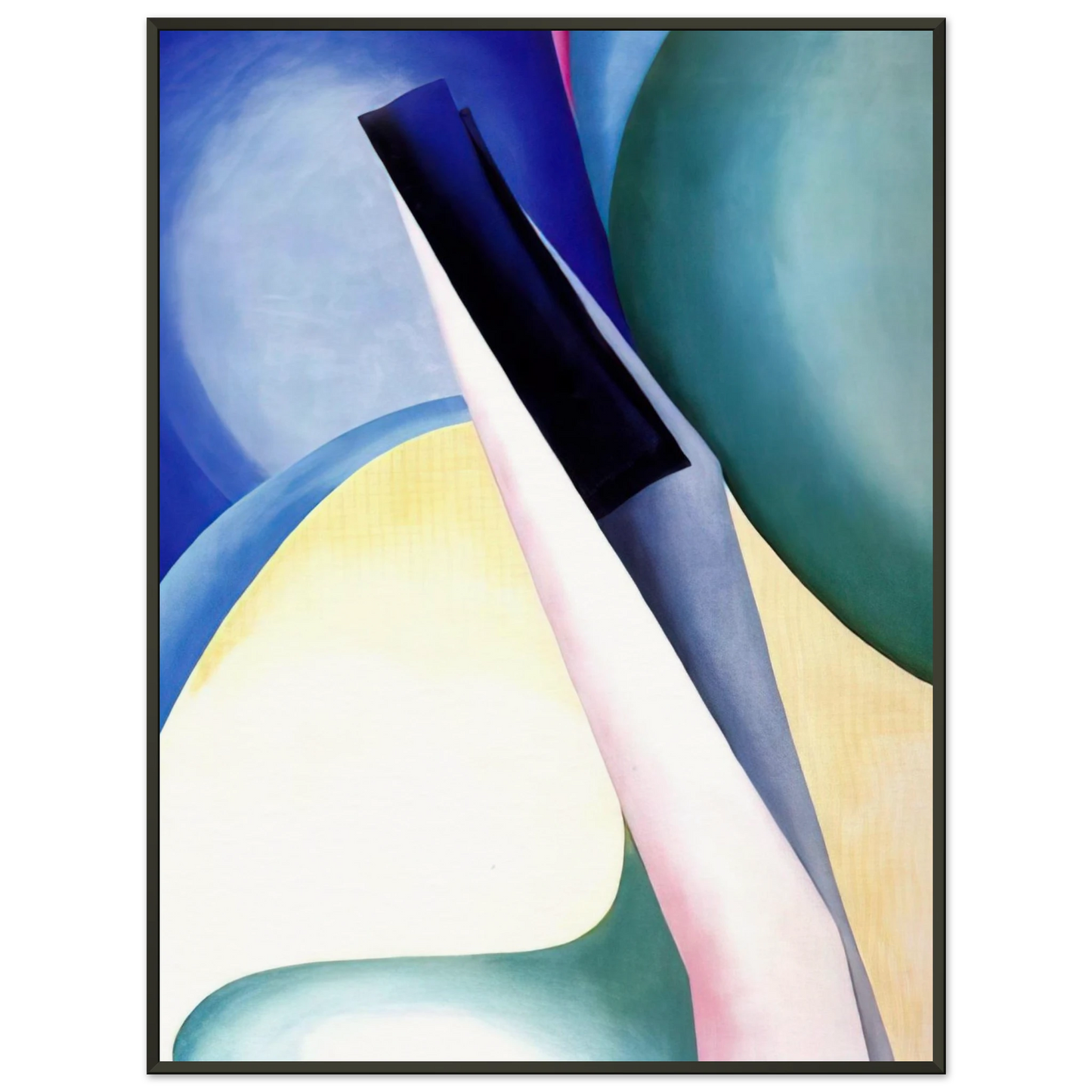 Georgia OKeeffe  Black Spot No 2 Framed Art Print  - Aluminum Frame - 60x80 cm / 24x32 inches