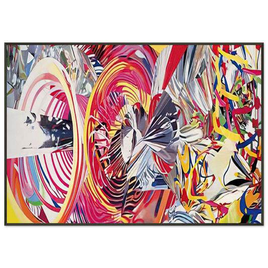 James Rosenquist  Stowaway Peers Out at the Speed of Light Framed Art Print  - Aluminum Frame - 21x29.7 cm / 8x12"