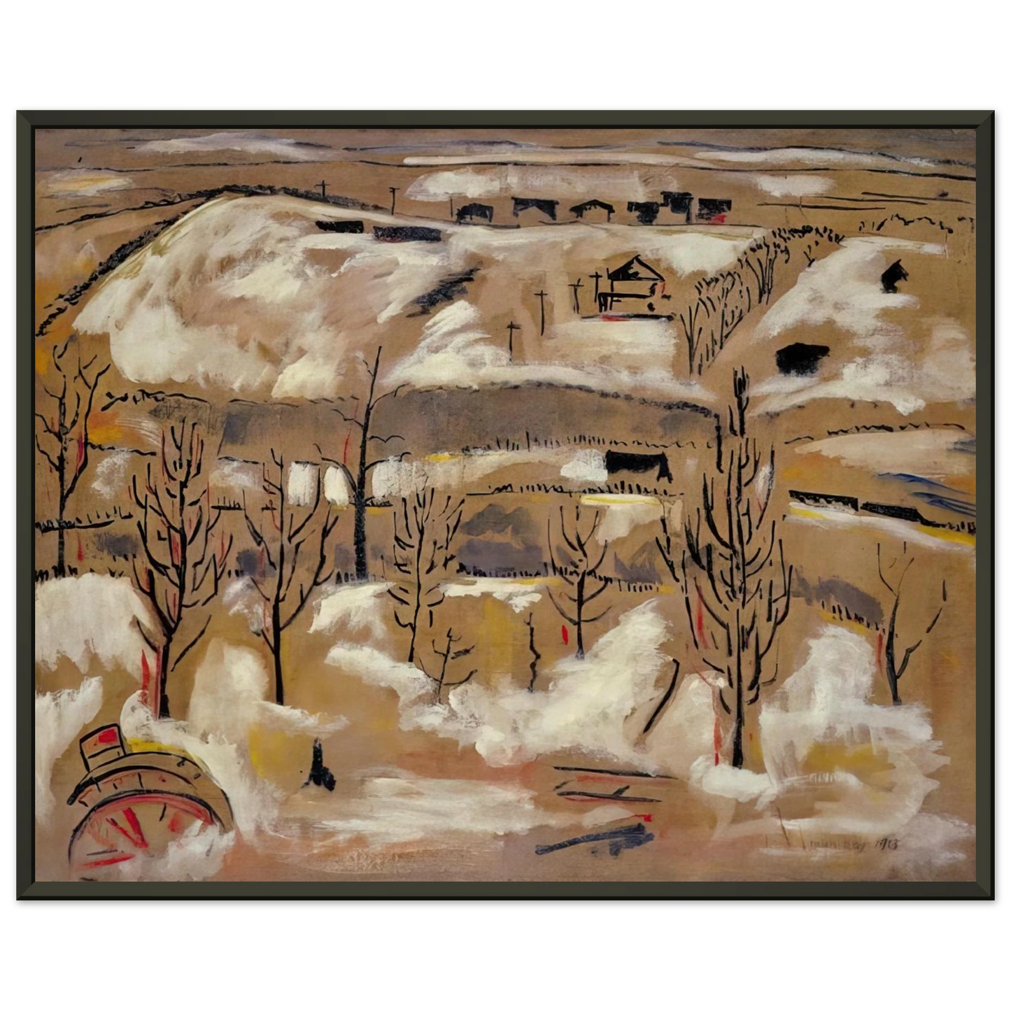 Man Ray  THE HILL Framed Art Print  - Aluminum Frame - 60x80 cm / 24x32 inches