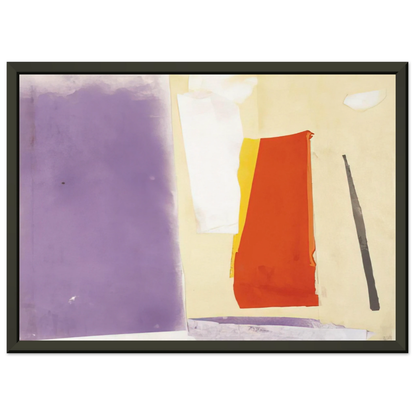Esteban Vicente  UNTITLED 1985 1 Framed Art Print  - Aluminum Frame - 70x100 cm / 28x40 inches