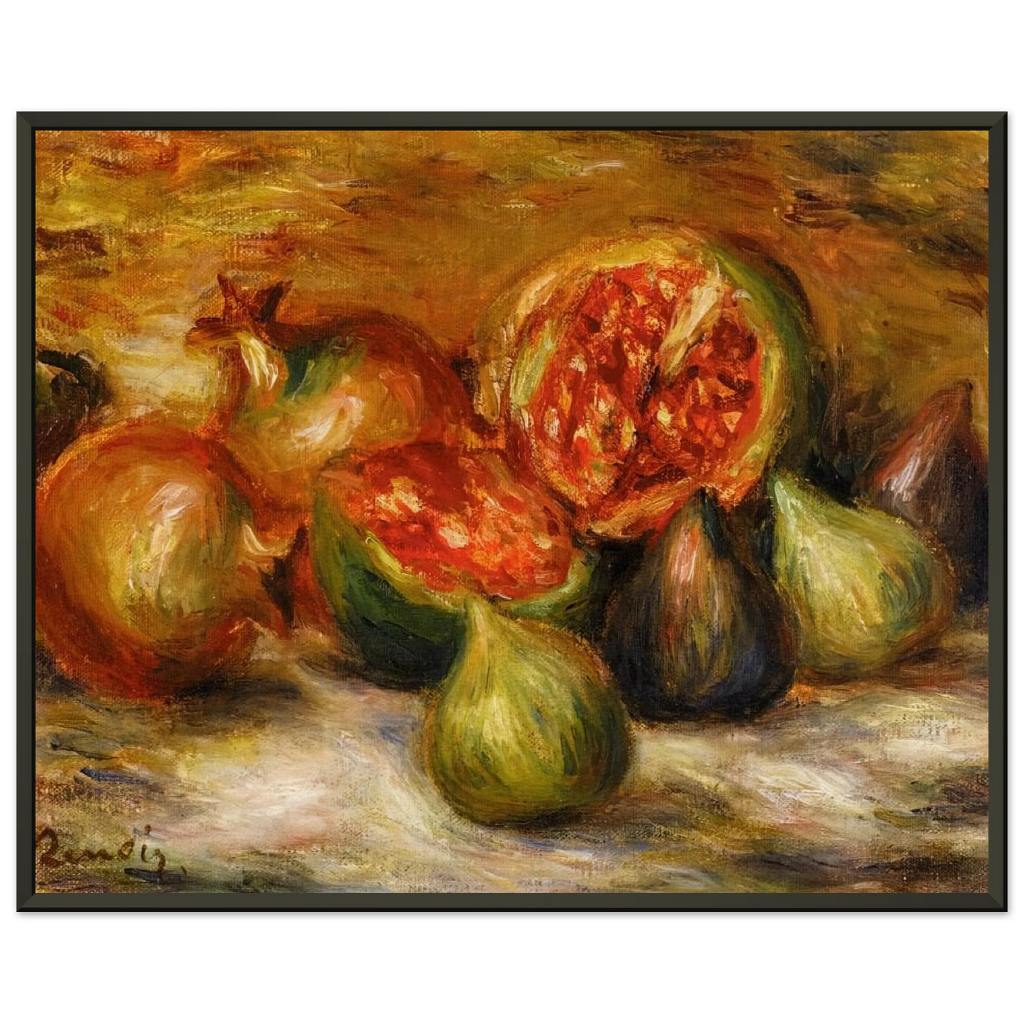 PierreAuguste Renoir  Still Life with Figs Framed Art Print  - Aluminum Frame - 40x50 cm / 16x20 inches